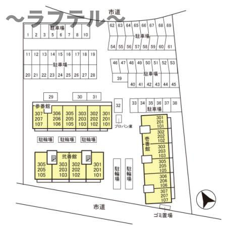 セジュールZEN　壱番館の区画図