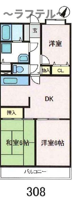 シェルクレールSの間取り