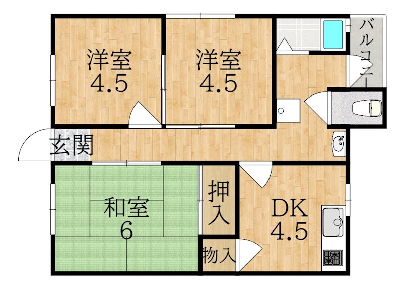 上村アパートの間取り