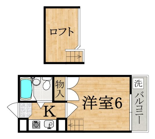 シティパレス生駒谷田町Ｐー２の間取り