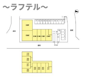 プラザ・デル・ソルの区画図