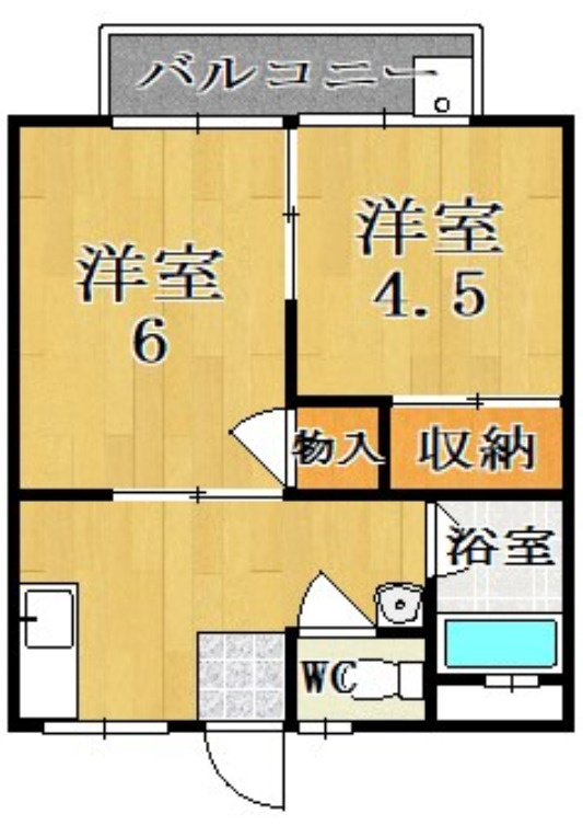 コーポラス東Ｂ棟の間取り