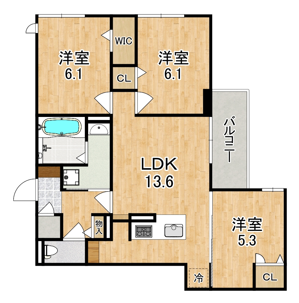 ラポール西木辻の間取り