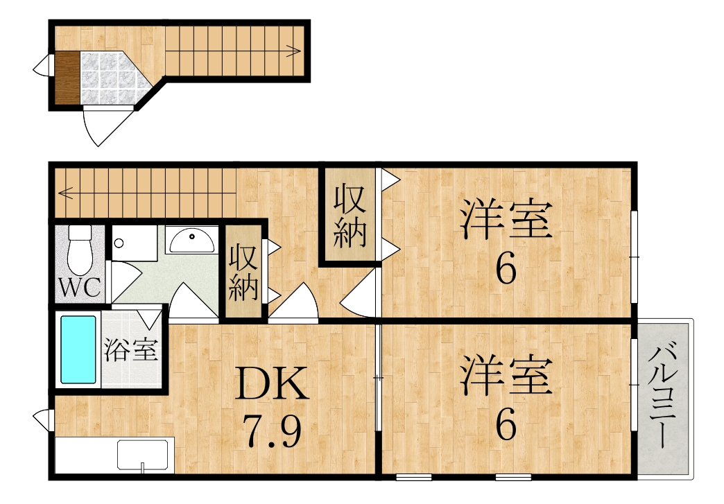 シャトレー富堂Ａの間取り