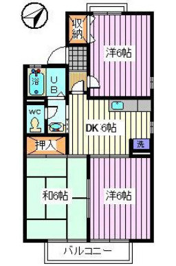 サンタシティーの間取り|フレッツ光・ＣＡＴＶ対応してます。