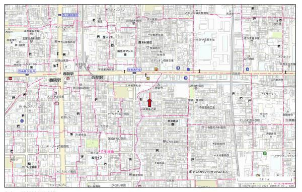 キンブリッジ壬生西院駅前の地図