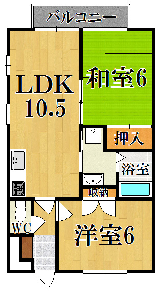 サンハイツ平城の間取り