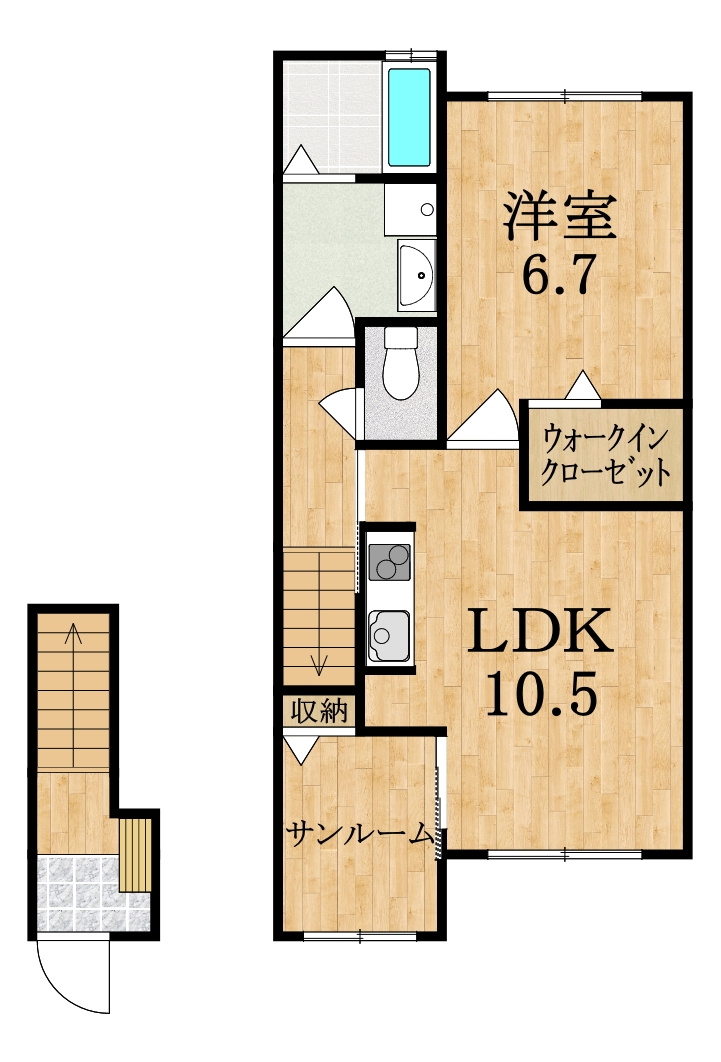 橿原市大久保町のアパートの間取り