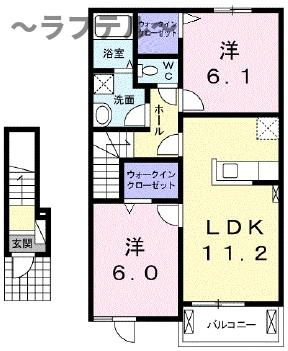 コンフォーティアBの間取り