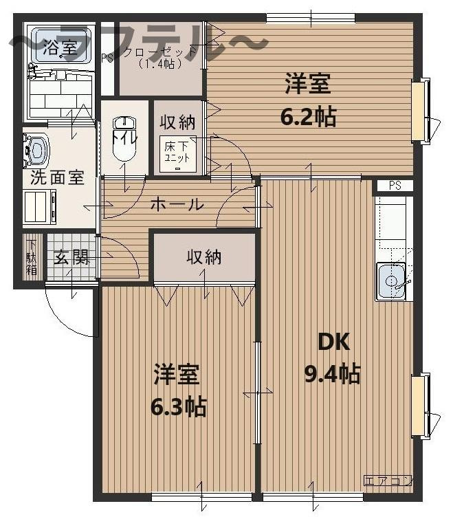 コンフォート・レーベンＡの間取り
