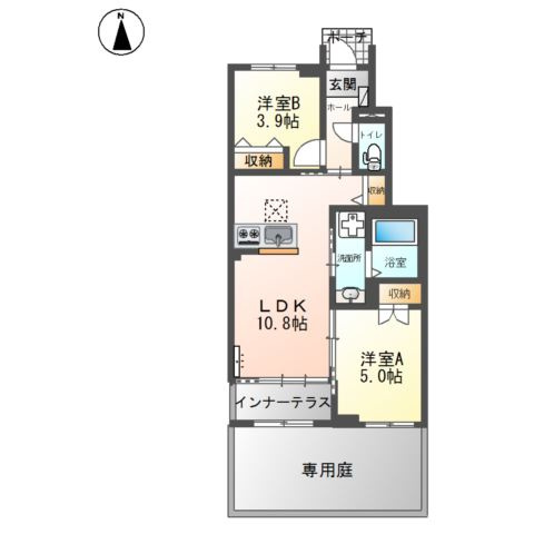 （仮称）葛城市南道穂新築アパートの間取り
