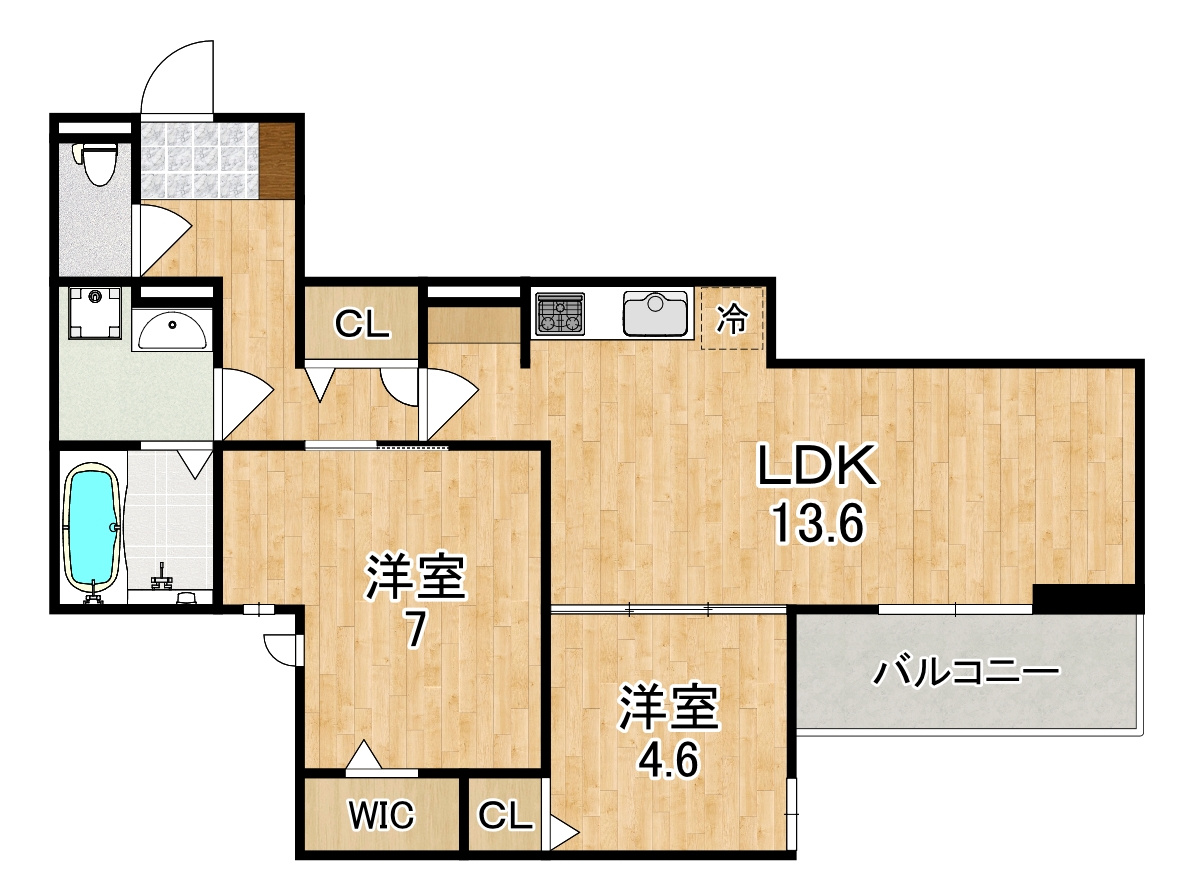 ラポール西木辻の間取り