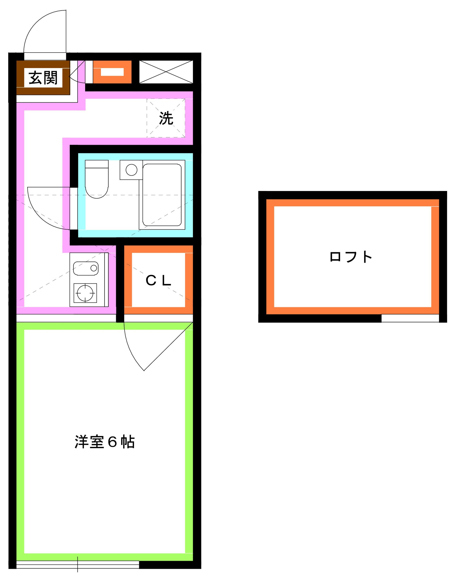 練馬区立野町のアパートの間取り