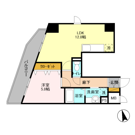 オークスＵＲＡＷＡの間取り