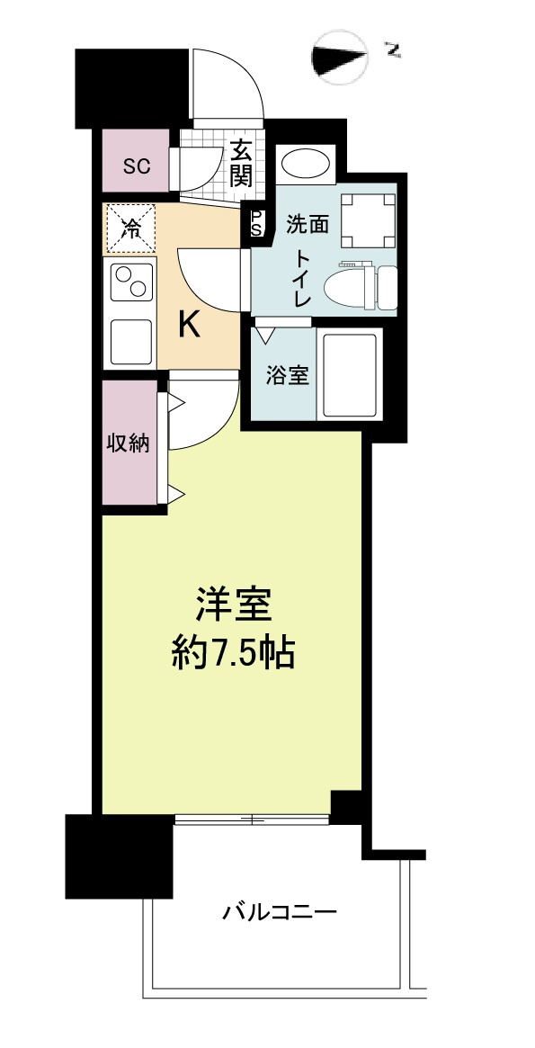 セレニテ谷九プリエの間取り