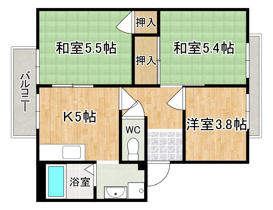 タモサーチＡの間取り