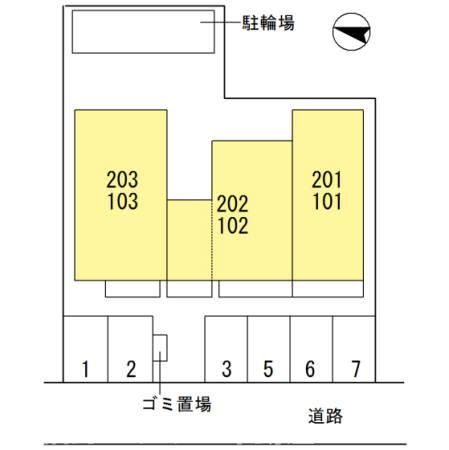 サル・ド・セジュールの区画図