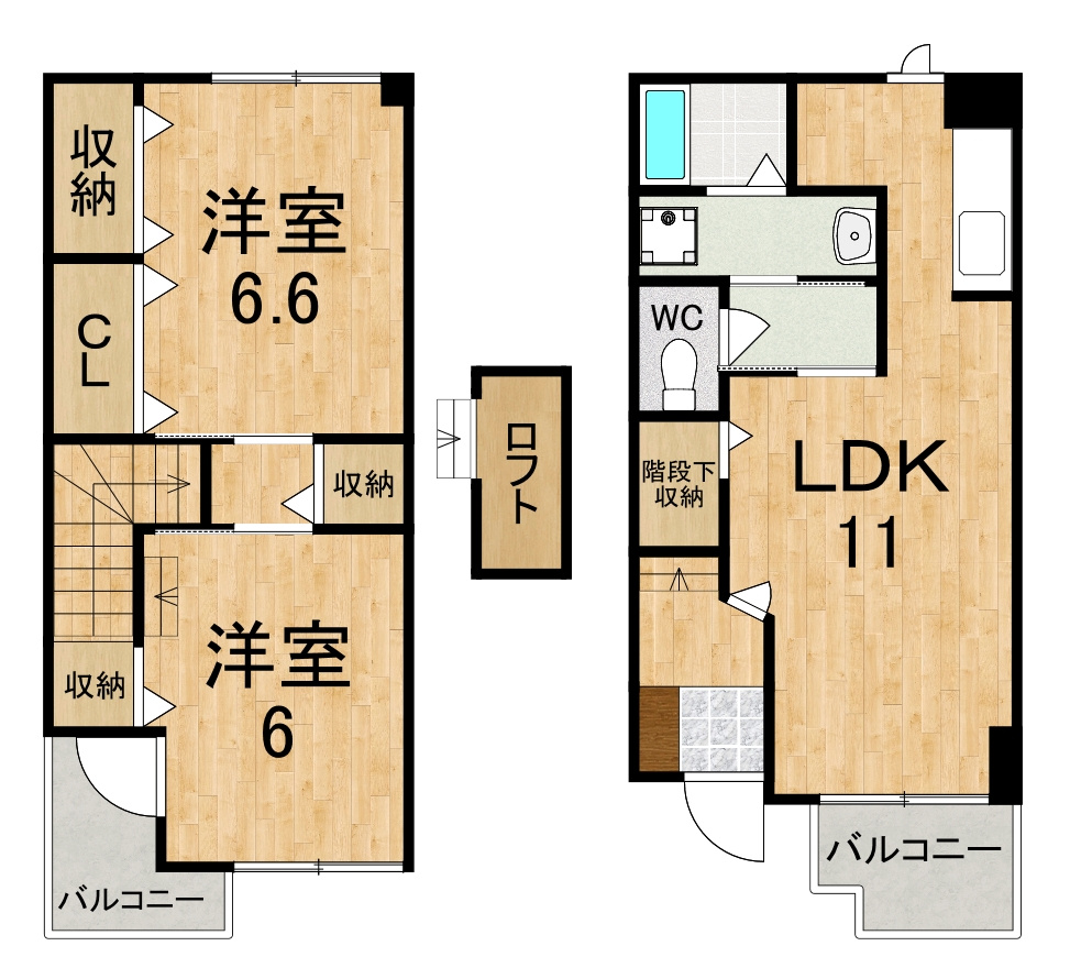 アンソレイエ　（平群町）の間取り