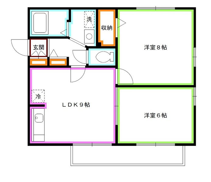 三鷹市新川２丁目のアパートの間取り