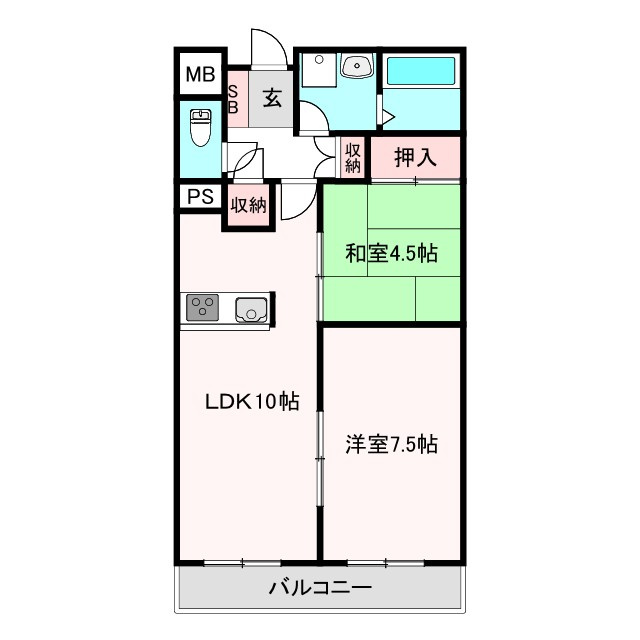 ぷりんすマンションの間取り