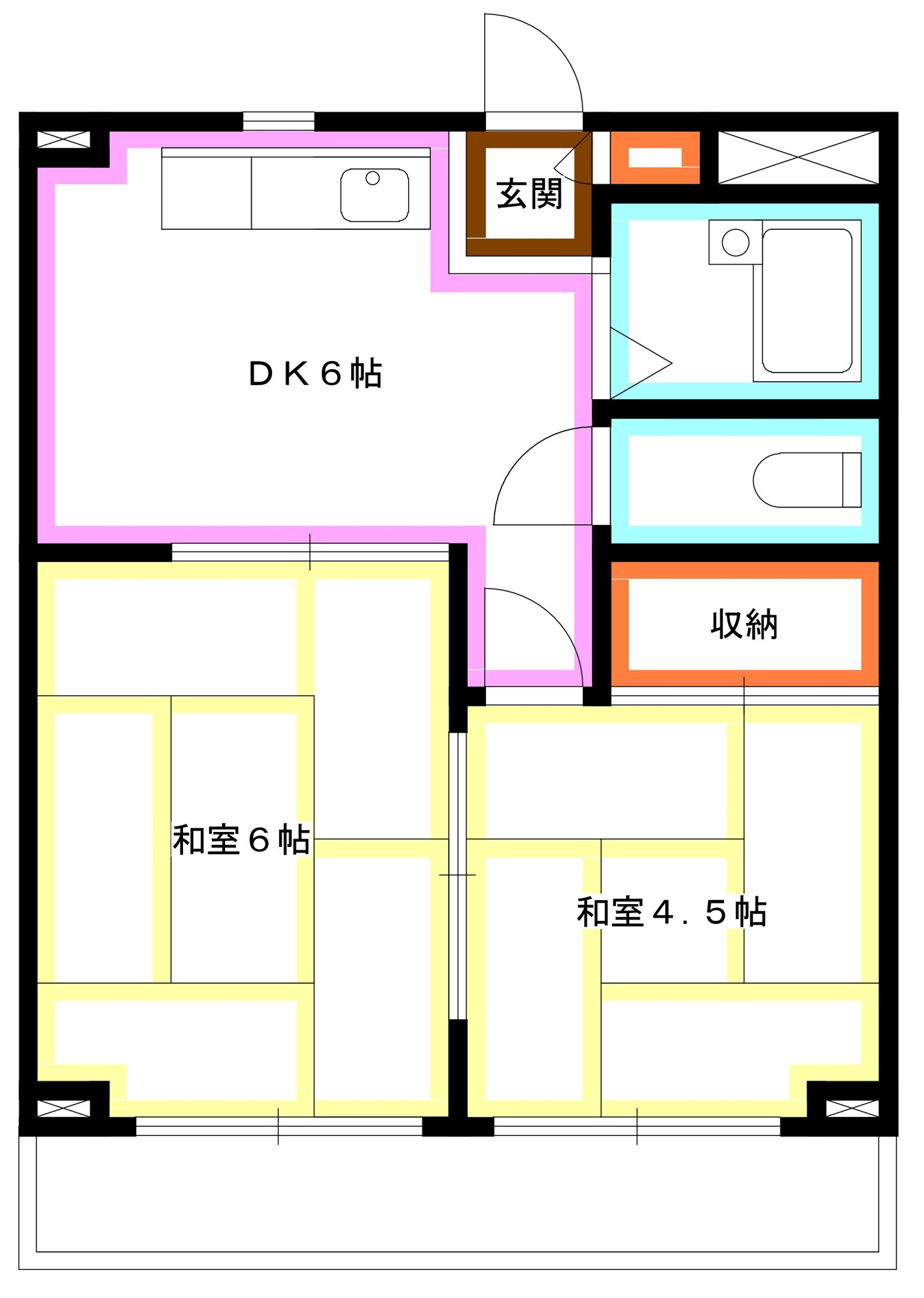 三鷹市牟礼４丁目の賃貸マンションの間取り