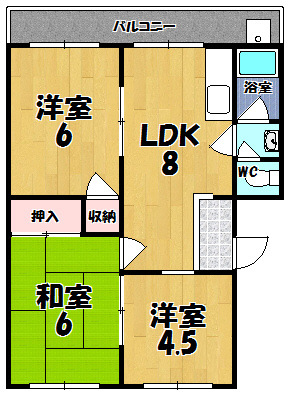新町ハイツの間取り