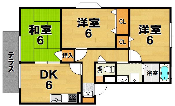 シャルマン二番館Ｂ棟の間取り