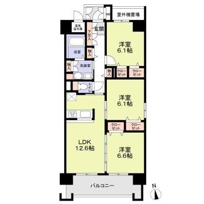 レシオ安堂寺の間取り