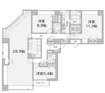 シーフォートタワーの間取り