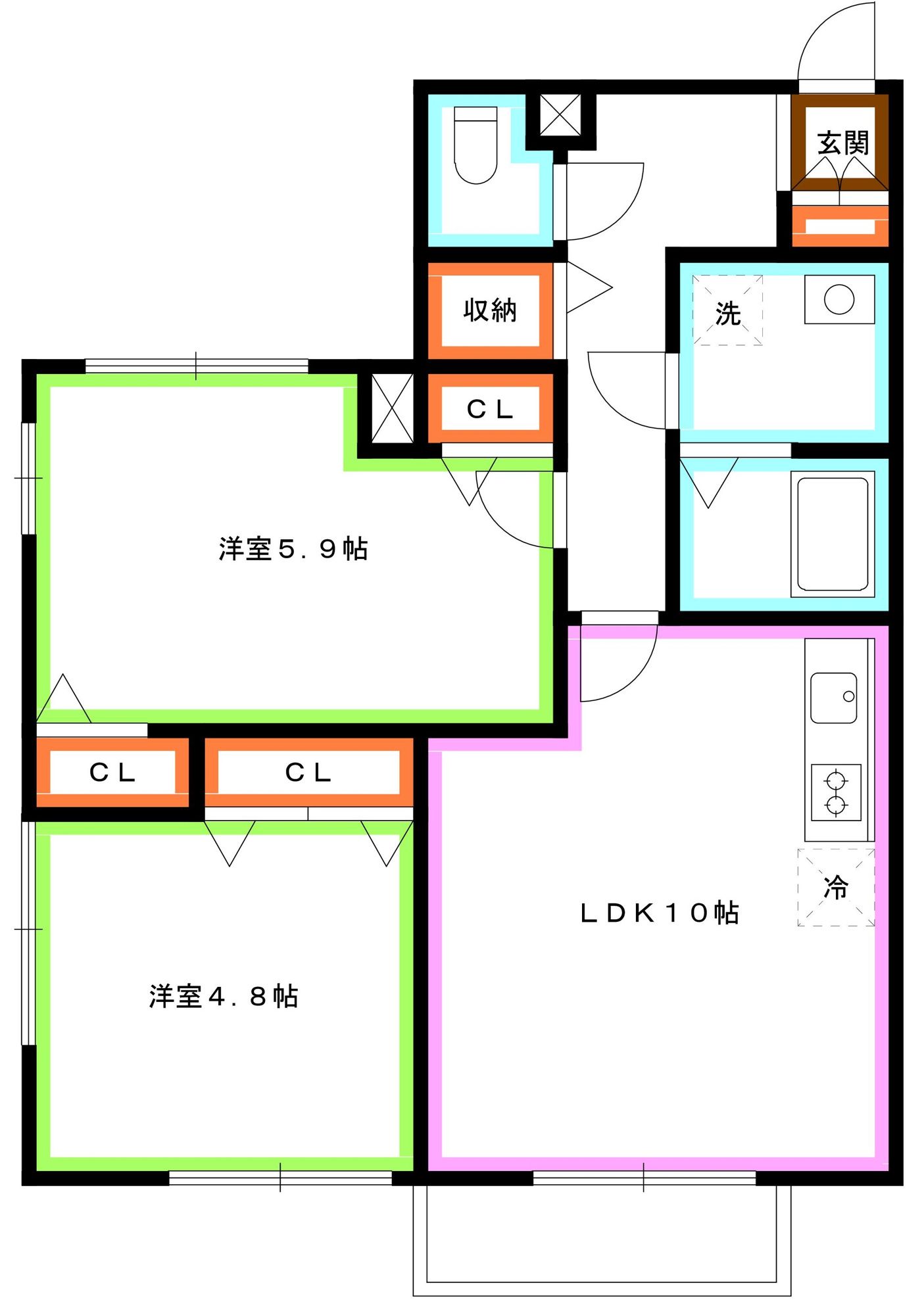杉並区西荻北３丁目の賃貸マンションの間取り