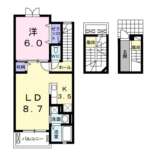 グローヴヒルズ芝Ⅱの間取り