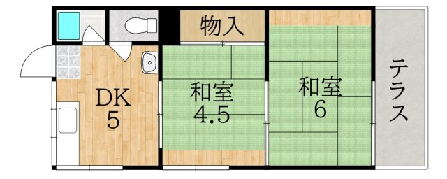 学園前ハイツの間取り