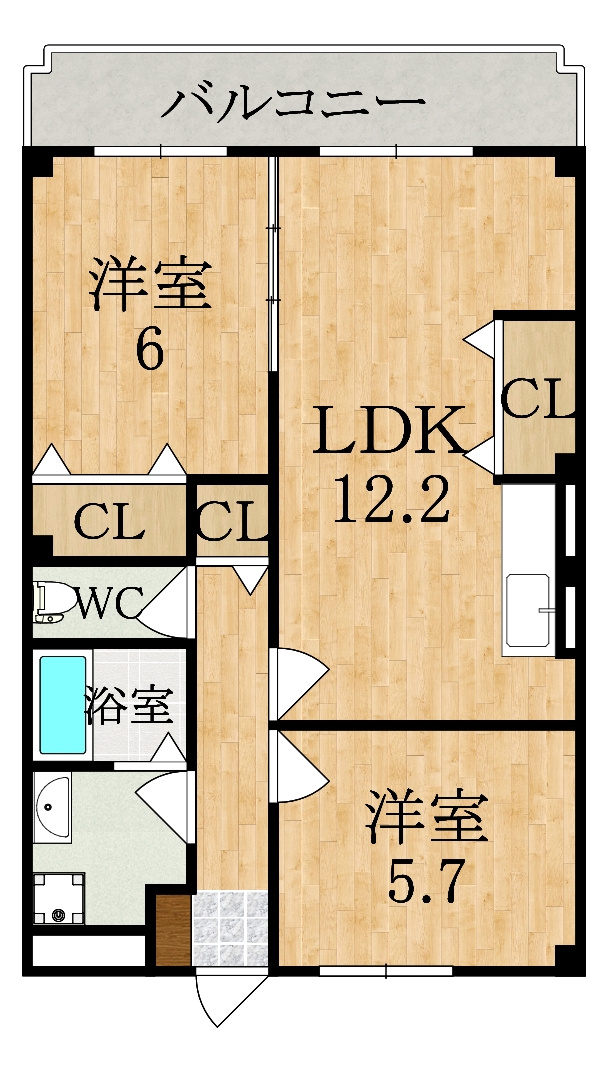 アメニティ前栽２号館の間取り