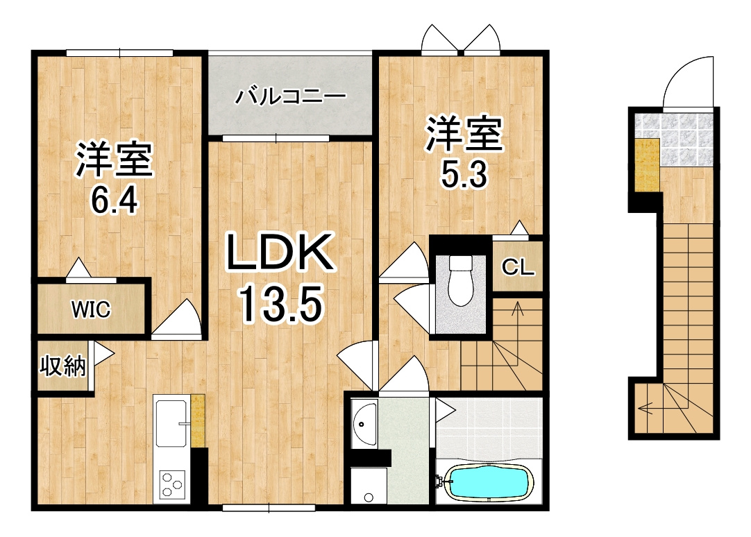 磯城郡田原本町大字秦庄のアパートの間取り