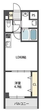グランパシフィック桃谷の間取り