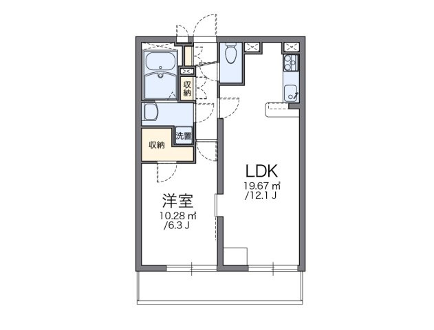 レオパレスエクセル耳成の間取り