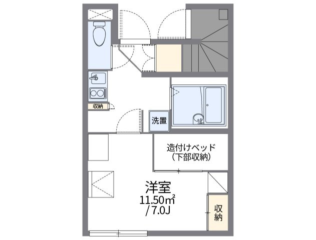 レオパレス南阪手Ⅱの間取り|代表的な間取のため実際の間取とは異なる場合があります