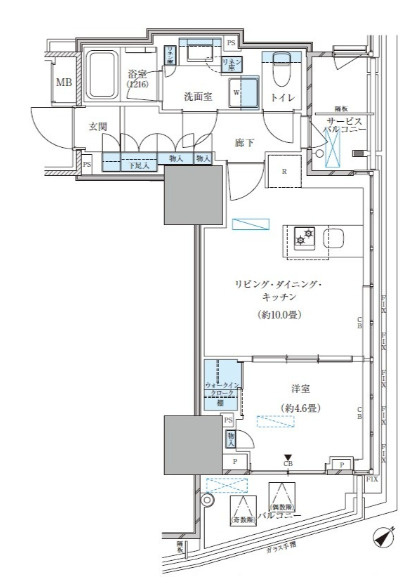 パークアクシス五反田スカイタワーの間取り