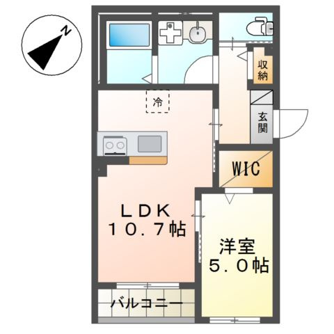 所沢市緑町４丁目のアパートの間取り