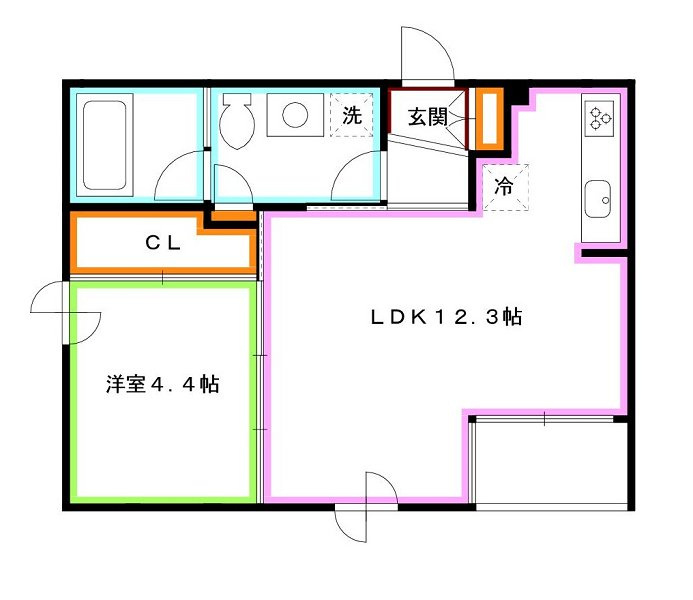 練馬区関町北２丁目の賃貸マンションの間取り