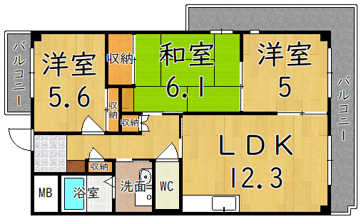 サンモール２１の間取り