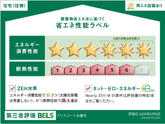 ブリスコート永慶寺の省エネ性能ラベル