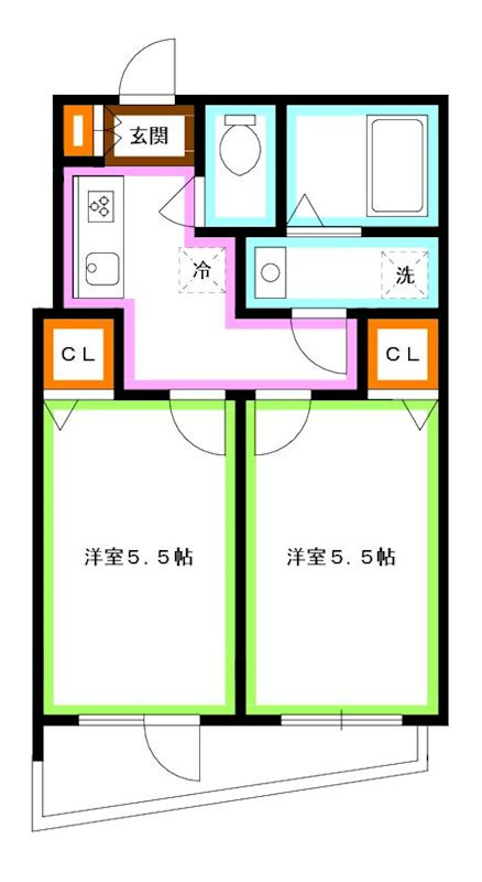 杉並区西荻北１丁目の賃貸マンションの間取り