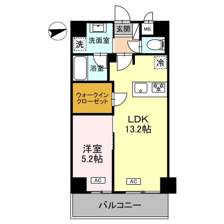 ロイジェントあべの松崎町の間取り