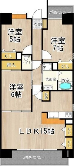 東部市場前レジデンスの間取り