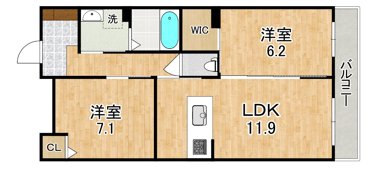 リラフォート大安寺の間取り