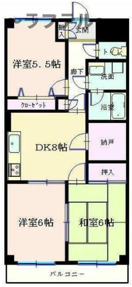 グリーンガーランド所沢1号館の間取り