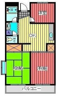 恵ハイツの間取り