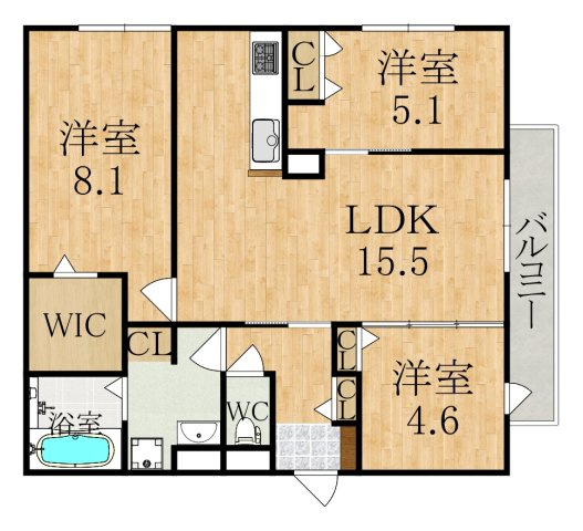 Ｖｉｌｌａ　Ｃａｌｍａの間取り