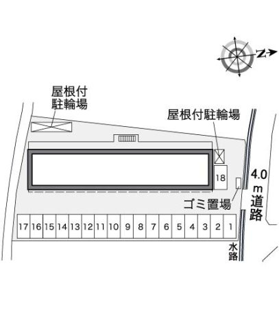 レオパレスＬａ　ＶｉｓｔａⅡ(ラビスタ)の区画図